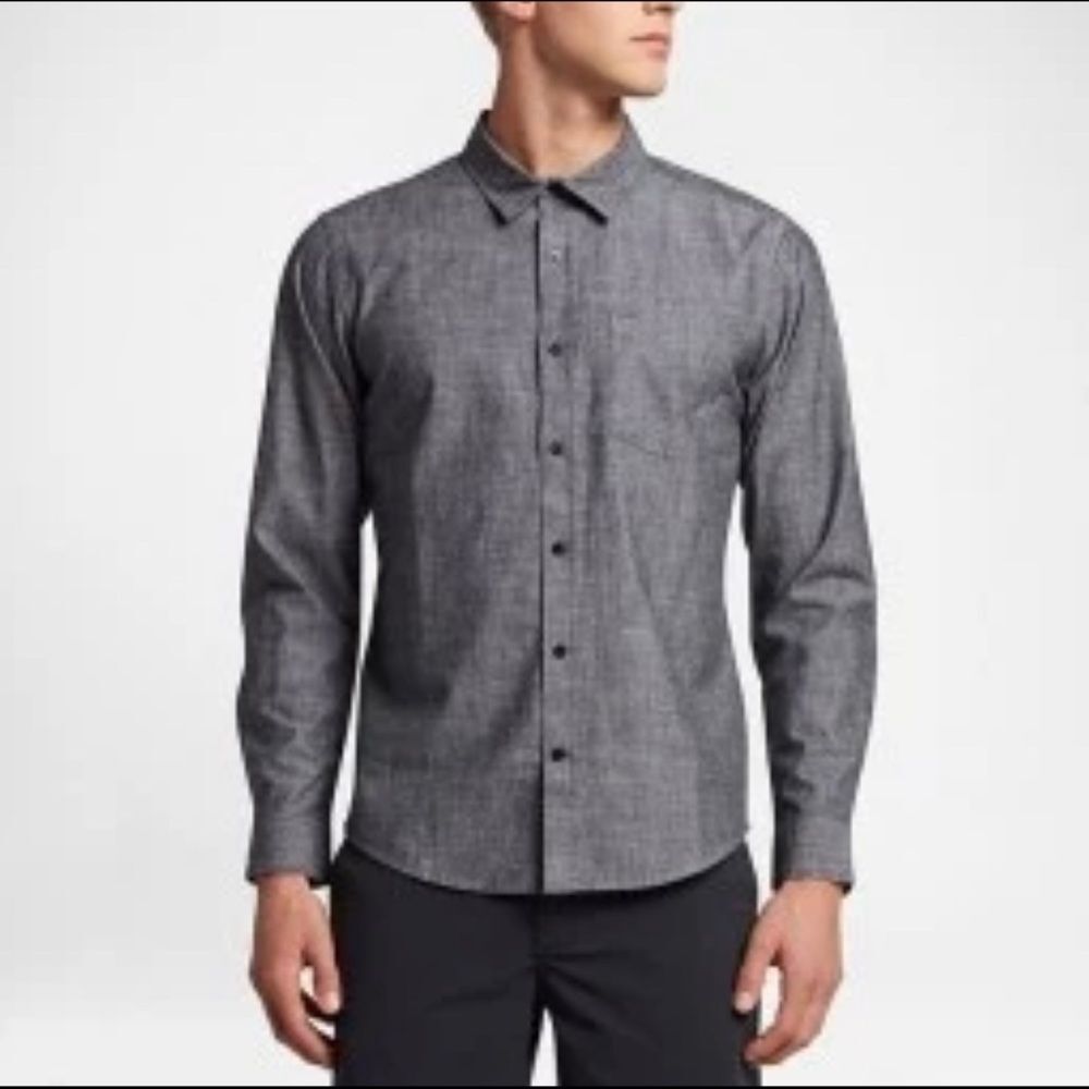 Men’s Long Sleeve Collared Dress Hurley Shirt